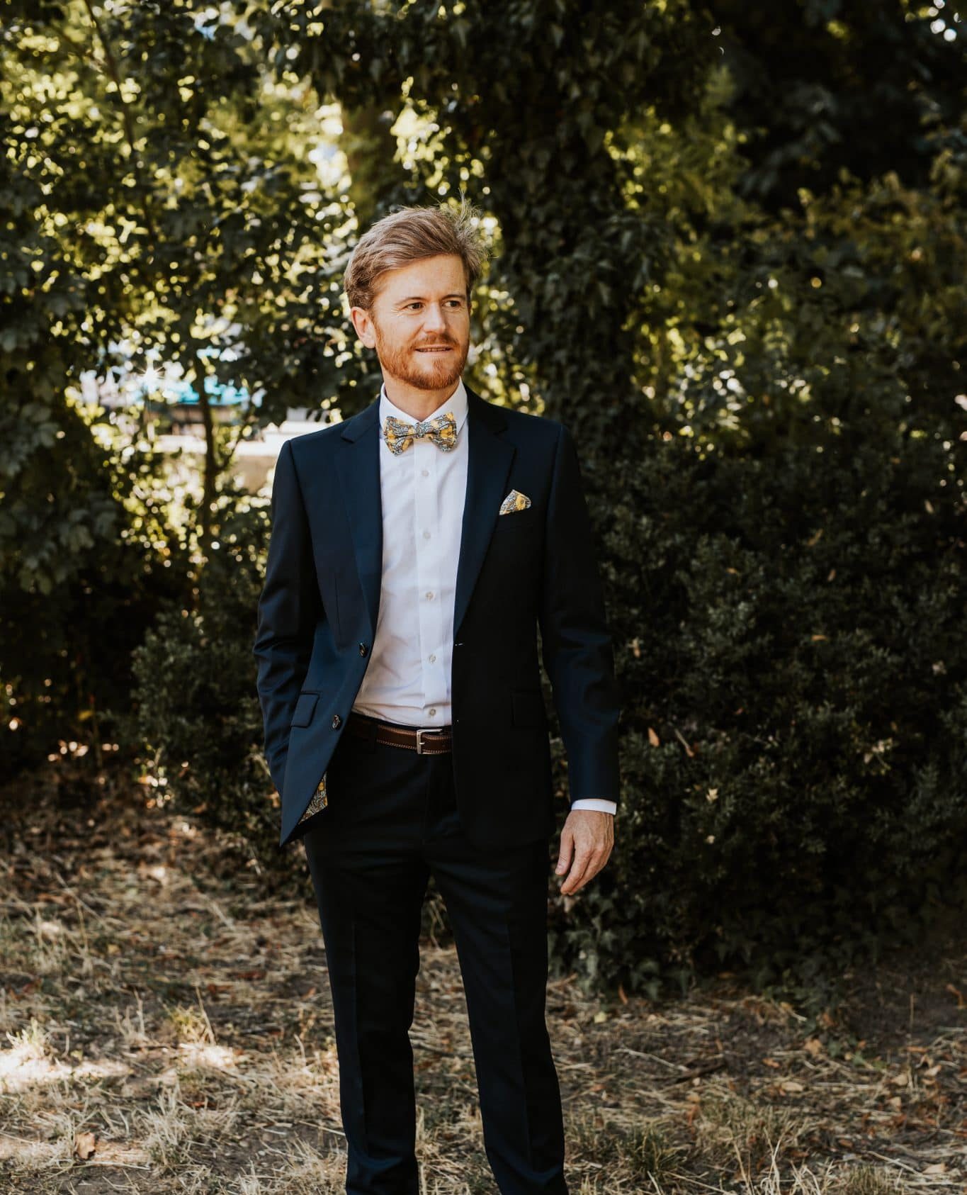 costume mariage noir deux pièces